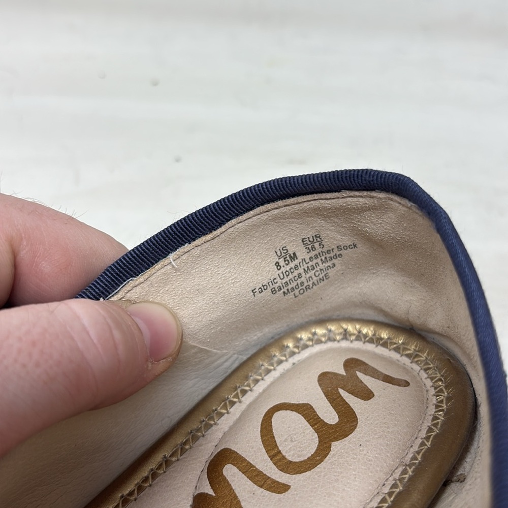 Sam Edelman Blue Loraine Buffalo Check Slip on Loafers - Picture 5 of 5